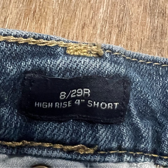 GAP Blue Jean Shorts High-Waisted Button-Fly size 8/29 - Picture 3 of 9